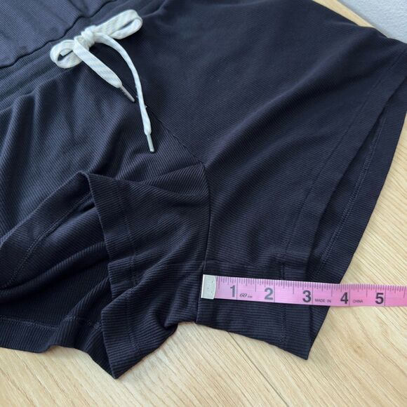 Vuori Torrey Romper Black Ribbed Drawstring Tank One Piece Womens Small - Picture 11 of 12